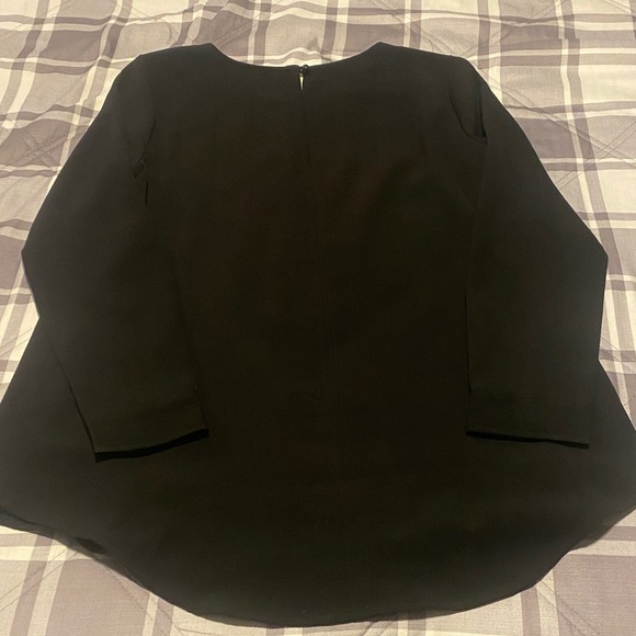 Joan Vass Black Women's Long Sleeve Blouse Size 10 - Picture 6 of 7